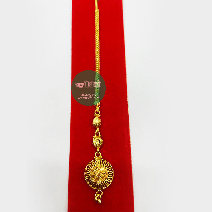 Classic Sri Bindi Goldplated Maang Tika