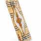 Traditional square centerpiece rakhi with pearl and gold bead detailing