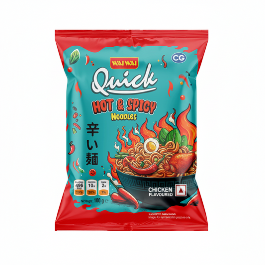 Wai Wai Quick Hot & Spicy Noodles