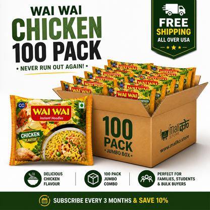 Wai Wai 100-Pack Jumbo Combo | Authentic Nepali Instant Noodles