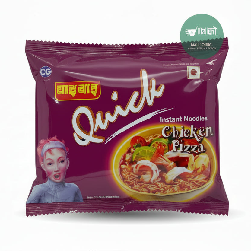 Wai wai quick chicken pizza noodle