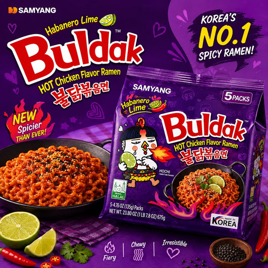 Buldak Habanero Lime Chicken Noodles