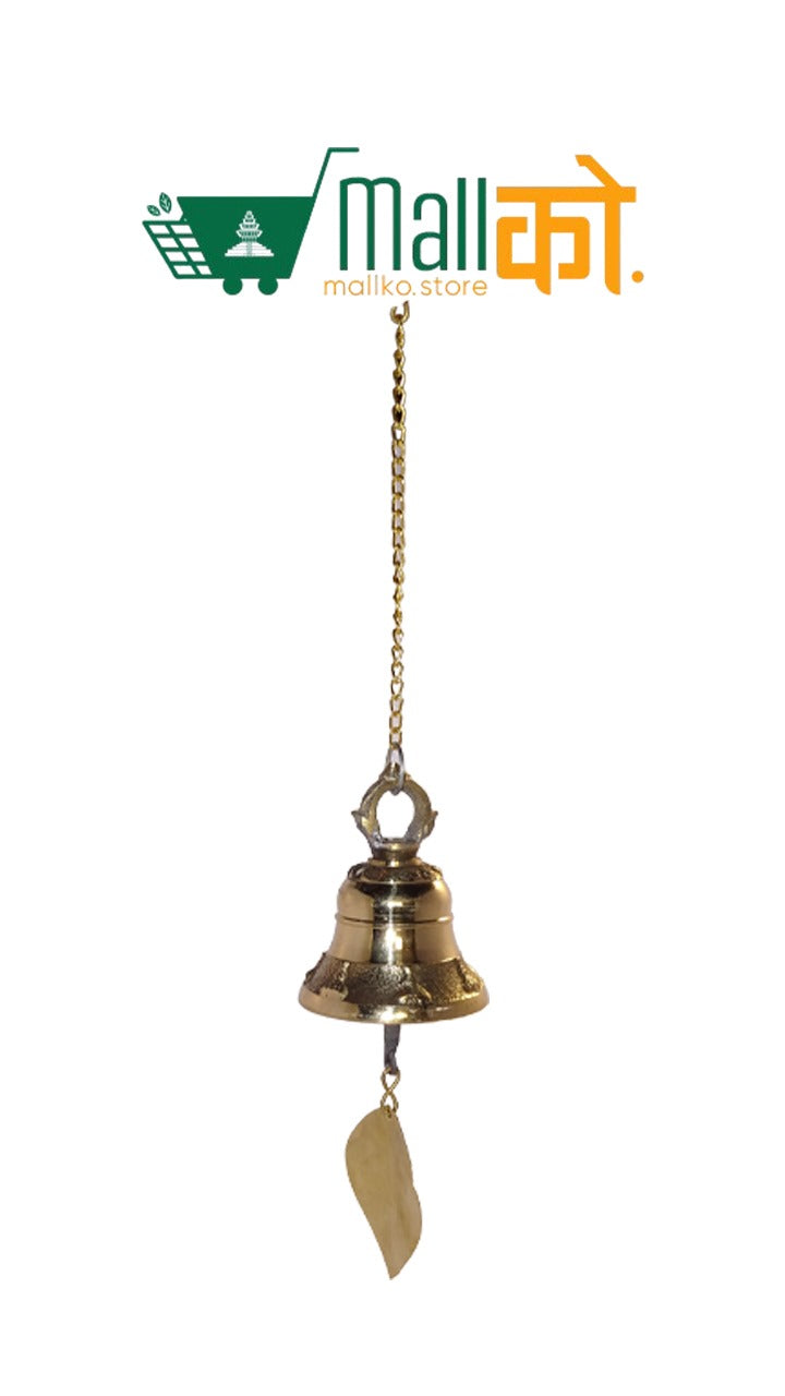 Handmade Solid Brass Nepalese Wind Chime – Himalayan Decorative Bell