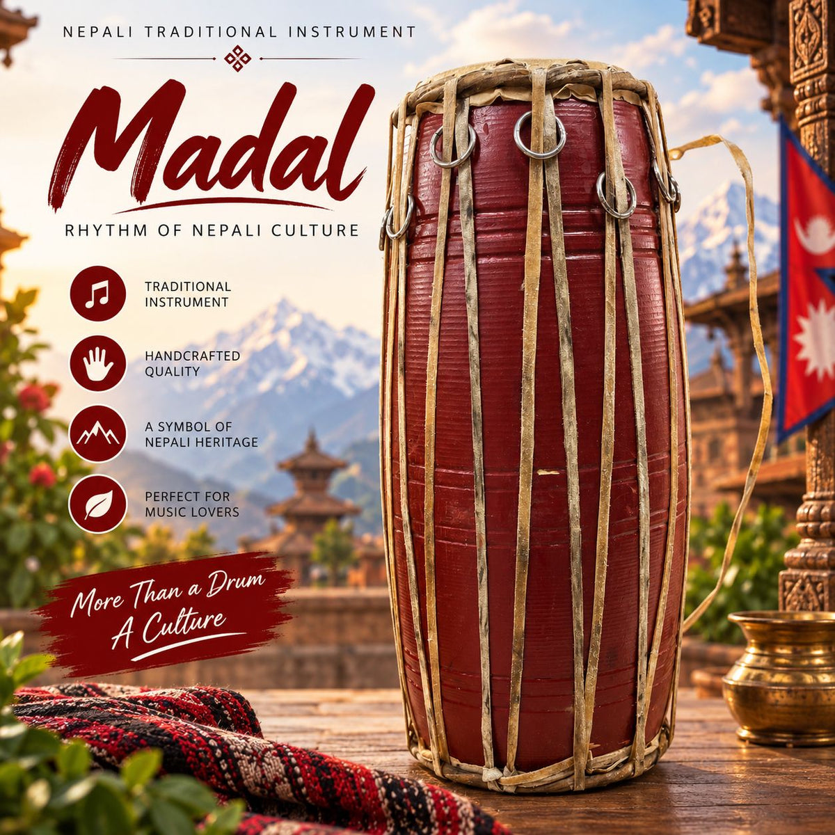 Madal – Traditional Nepali Hand Drum