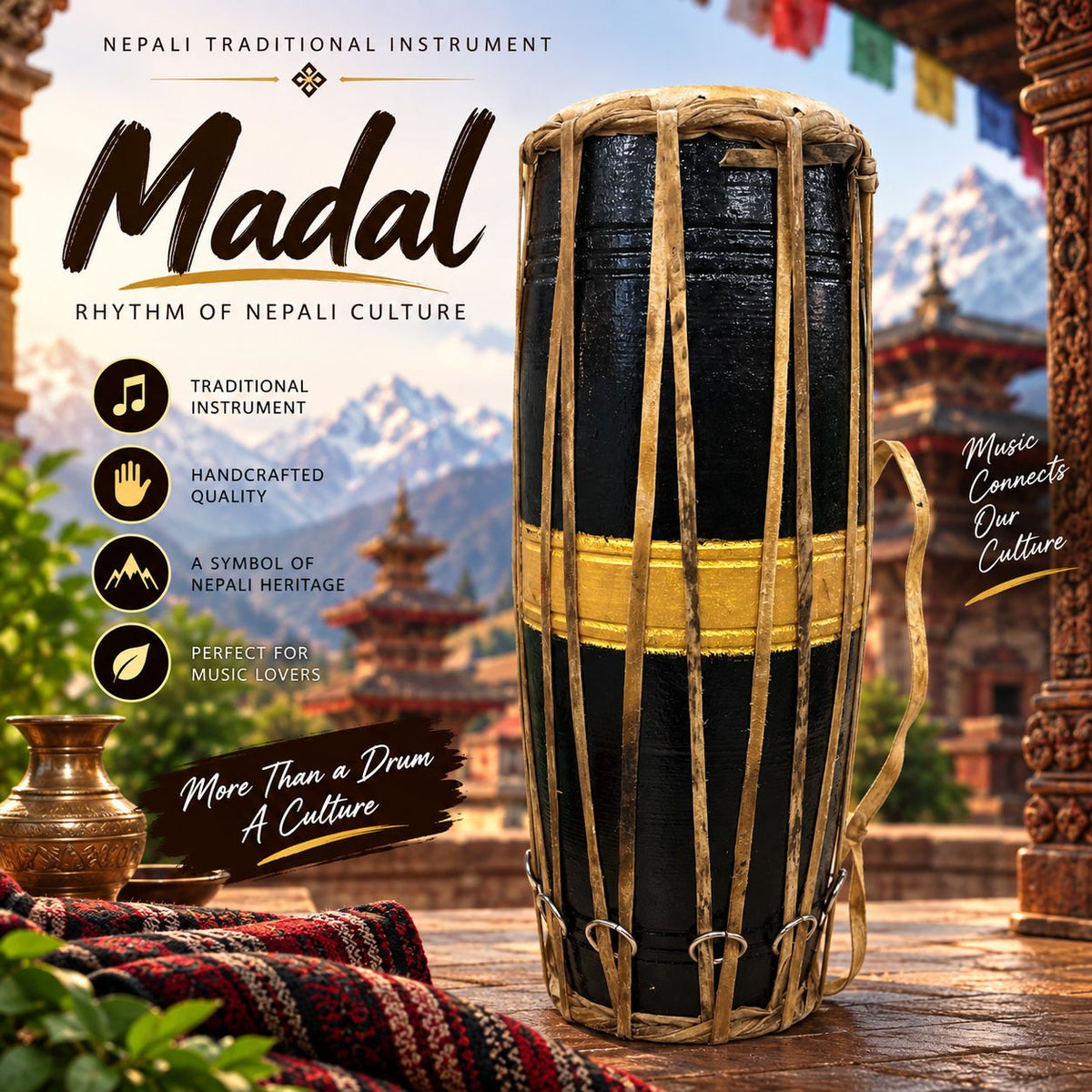Madal – Traditional Nepali Hand Drum