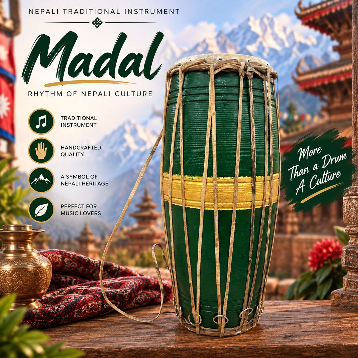 Madal – Traditional Nepali Hand Drum