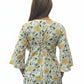 Yellow & Green Botanical Print Tunic with Tassel Detail