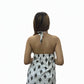 Stylish white boho-chic halter kurti 