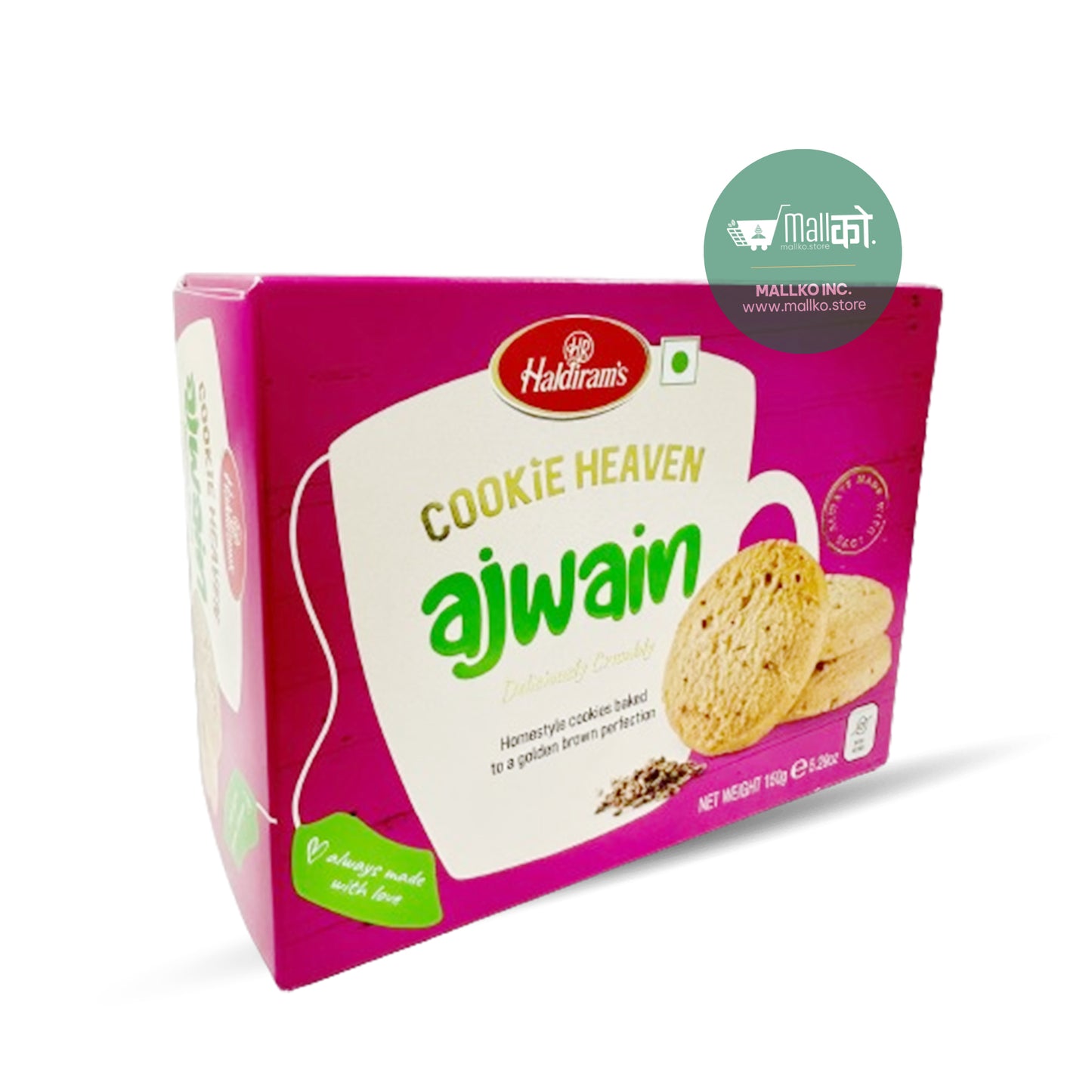 Haldiram's Cookie Heaven - Ajwain Cookies (5.29 oz box)