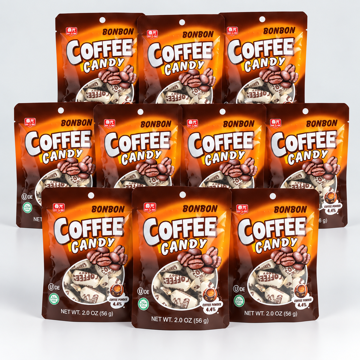 Chun Guang Bonbon Coffee Candy 10 pack bundle with 56g bags