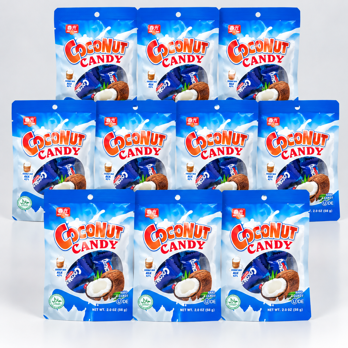 Chun Guang Coconut Candy 10 pack bundle with 56g bags