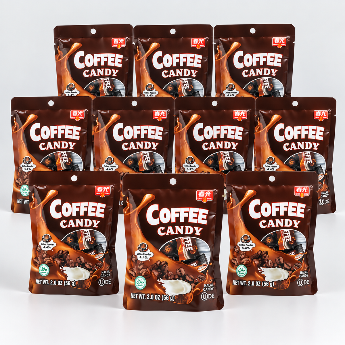 Chun Guang Coffee Hard Candy 10 pack bundle with 56g bags