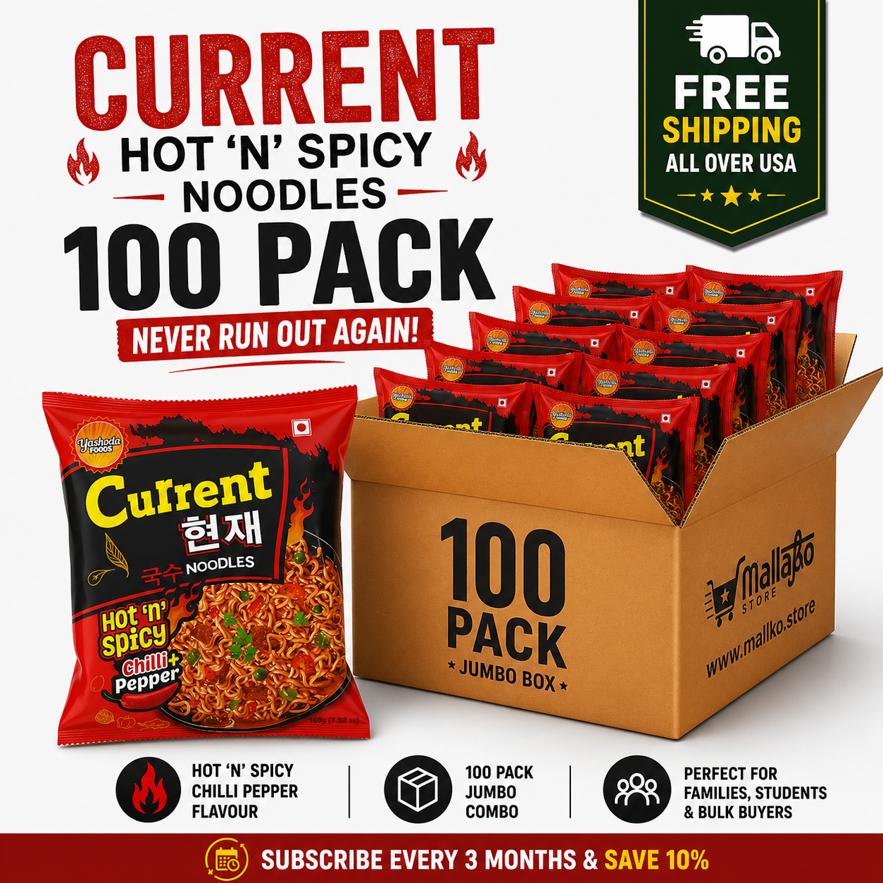 Current Hot n spicy chilli pepper flavor
