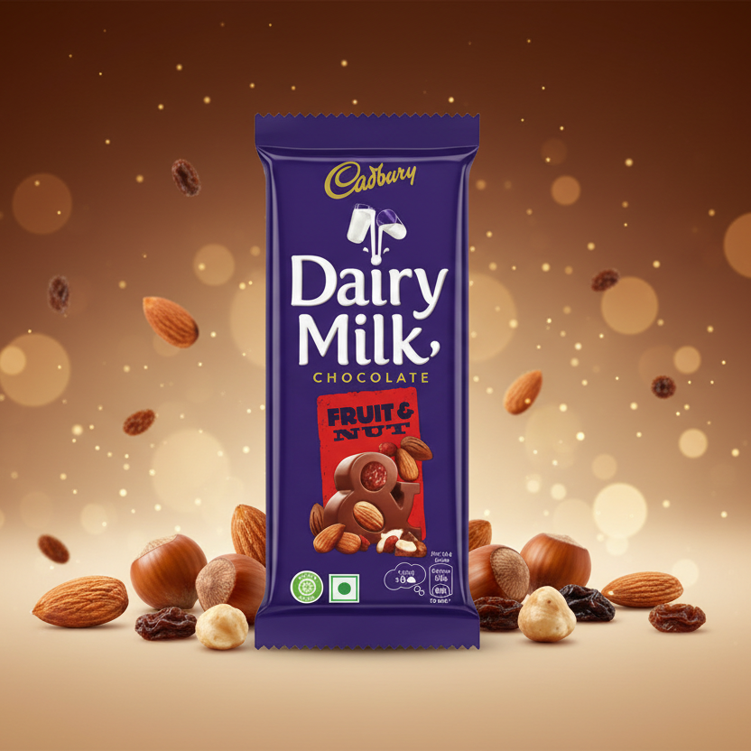 fruit and nut dairy milk