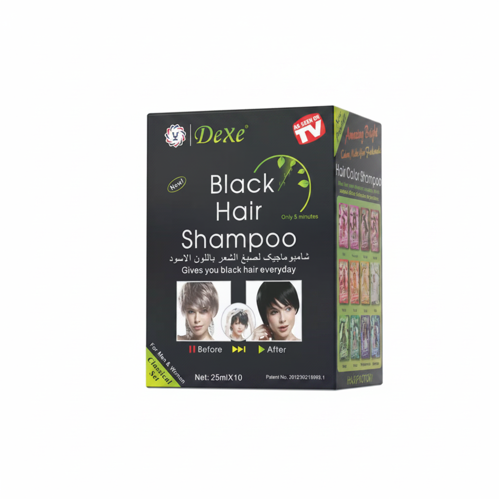 Dexe black hair shampoo