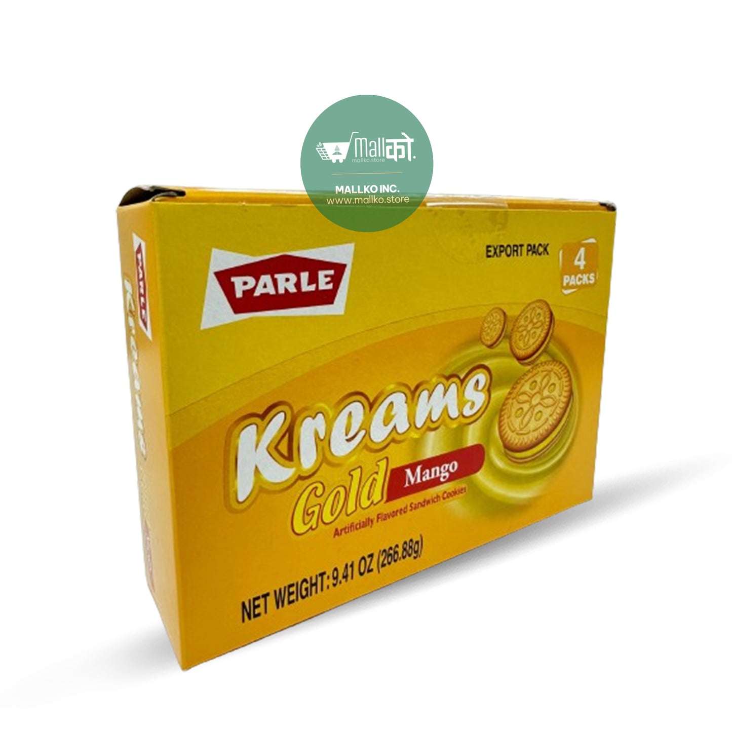Parle Kreams Gold Mango Cookies - 266.88g
