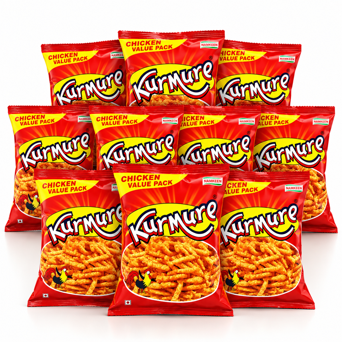 Kurmure Chicken Namkeen 20 Pack bundle
