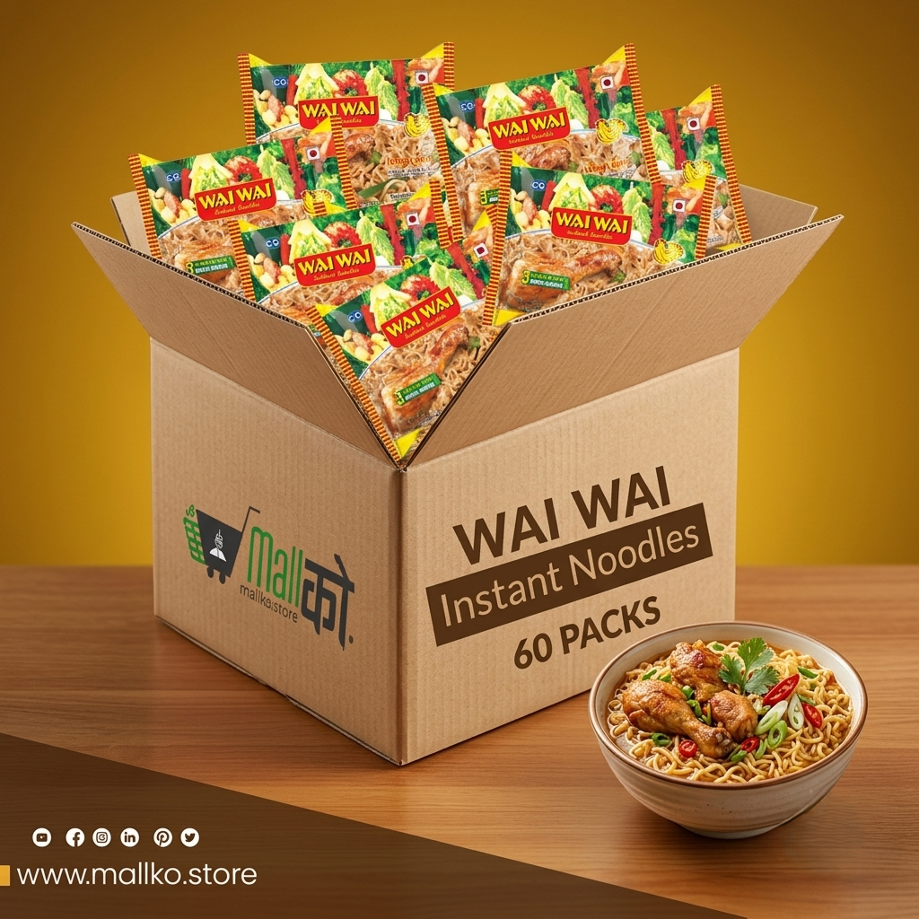 Wai Wai Instant Noodles Chicken & Veg - Nepali Noodles 75g Pack