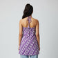 Purple Halter Neck Short Kurti