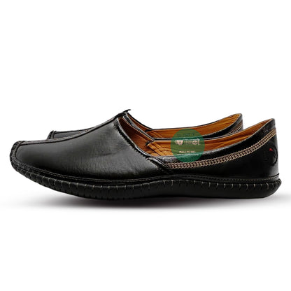 Men's Leather Loafers (Black)