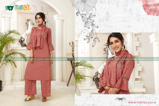 Women’s Ethnic Kurti, Palazzo & Dupatta Combo