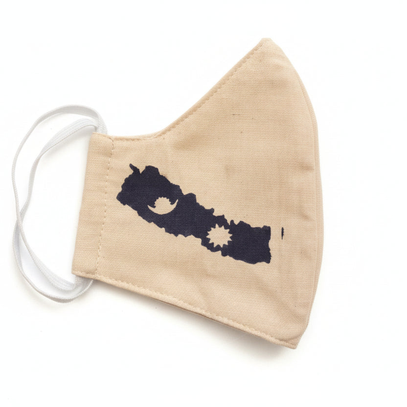 Blue cotton mask