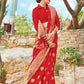 designer Banarasi saree with blouse piece