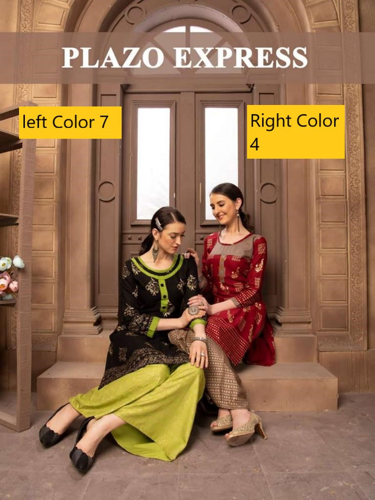 Traditional Gold Pattern Ethnic Outfit