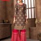 Festive Gold Print Kurti Set