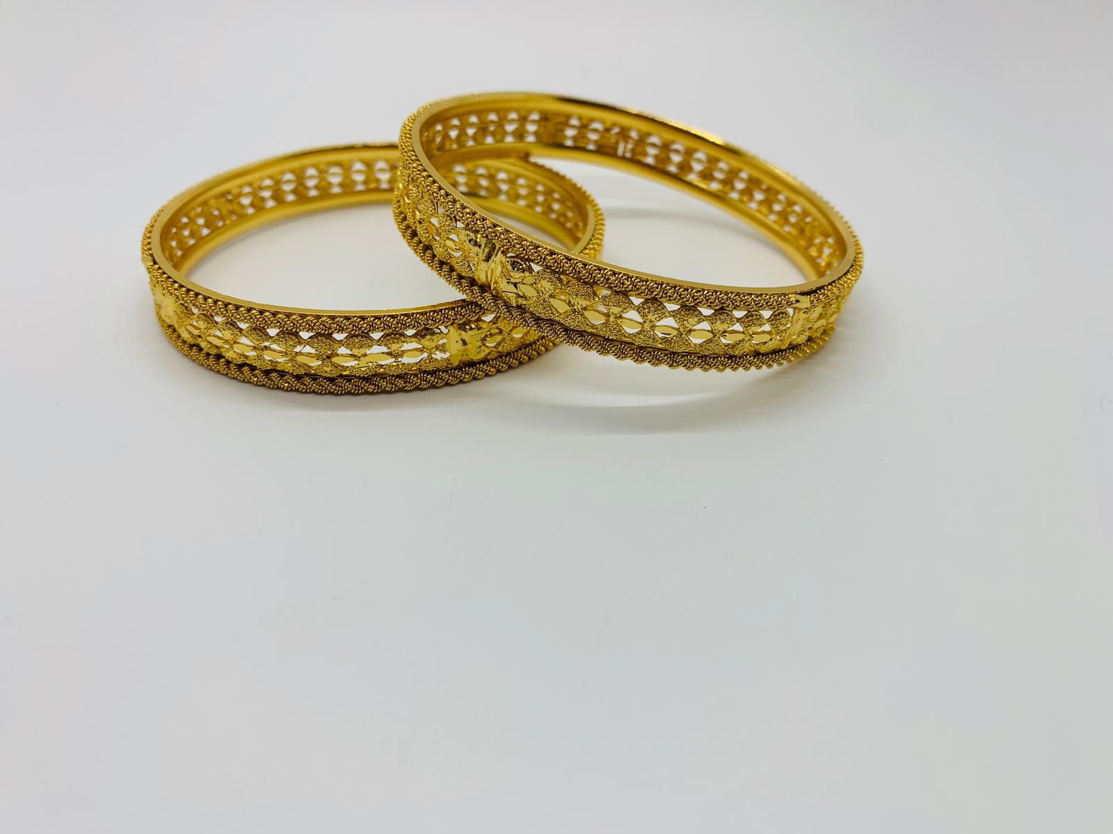 Gold finish bangles for party wear online