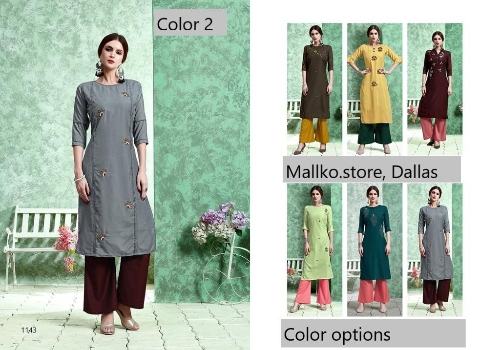 Designer Kurti with Soft Muslin Bottom