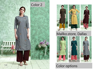 Designer Kurti with Soft Muslin Bottom