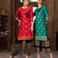 Kurti with Gold Print and Matching Sharara for Women