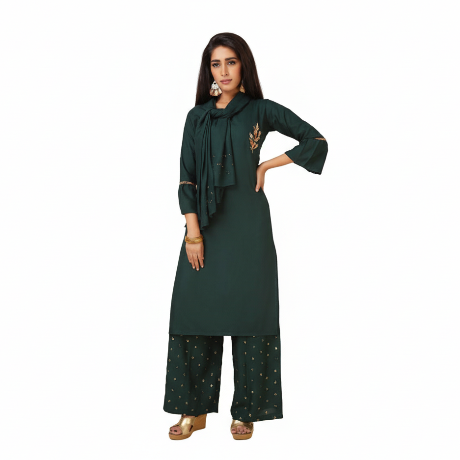 Trendy 3-Piece Palazzo Outfit