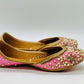 Handmade Pink Traditional Jutti with Leather Sole