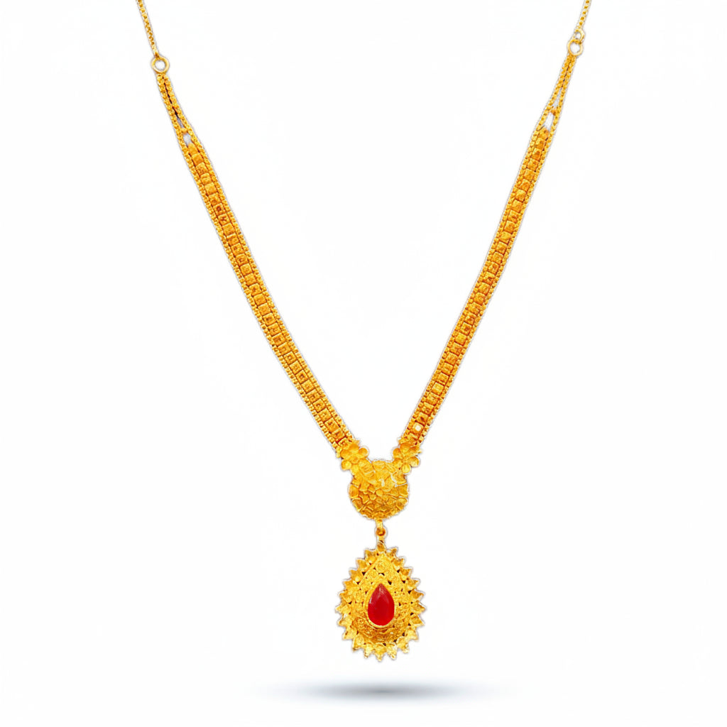 Delicate Carved Mesh Queen Necklace