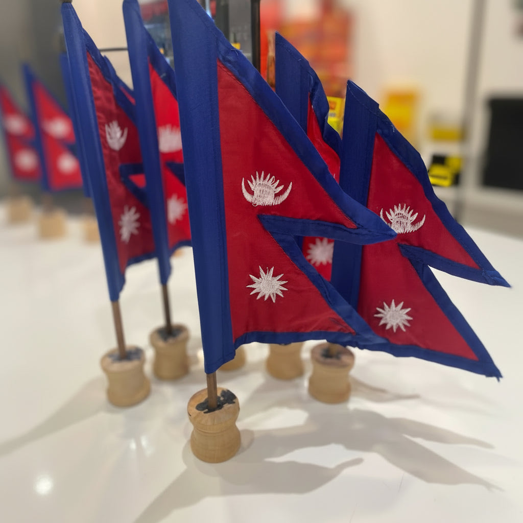 Flag of Nepal with Stand 