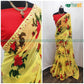 yellow Floral print saree ethnic wear