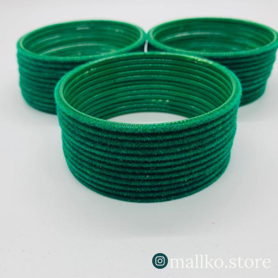 green velvet bangle