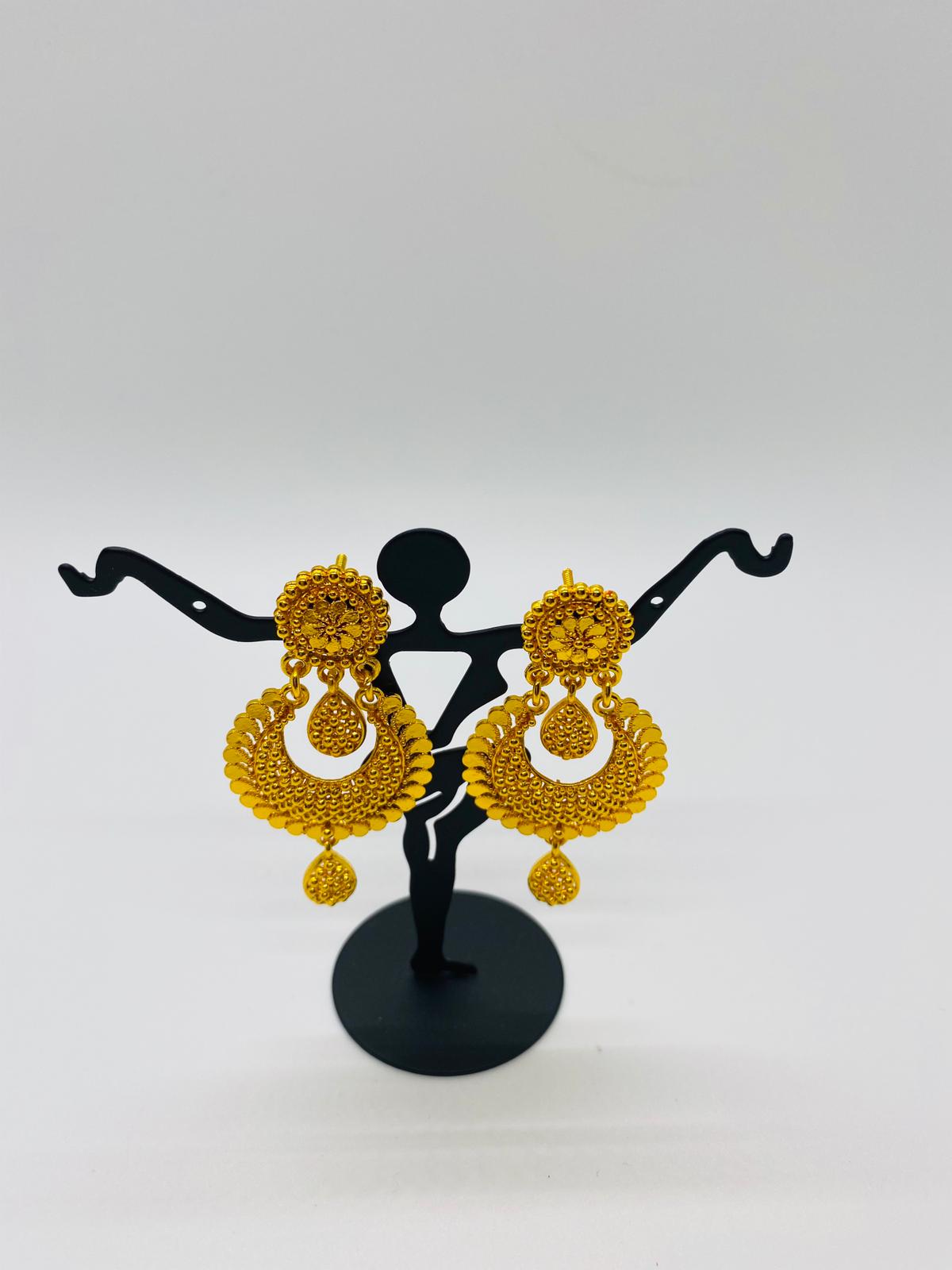 Handcrafted Nepali earrings gold plated accessory