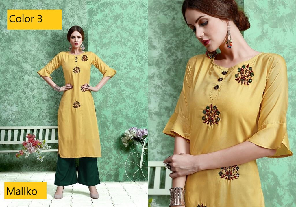 Traditional Straight-Cut Kurti Set