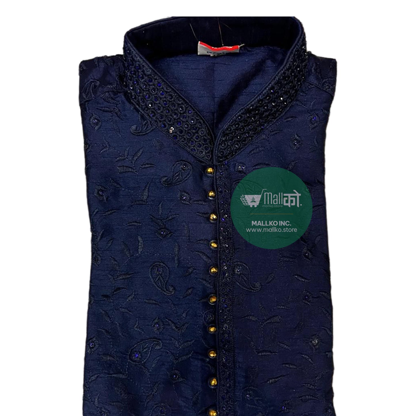 Elegant men’s black and maroon kurta with pajama, perfect for weddings and festivals