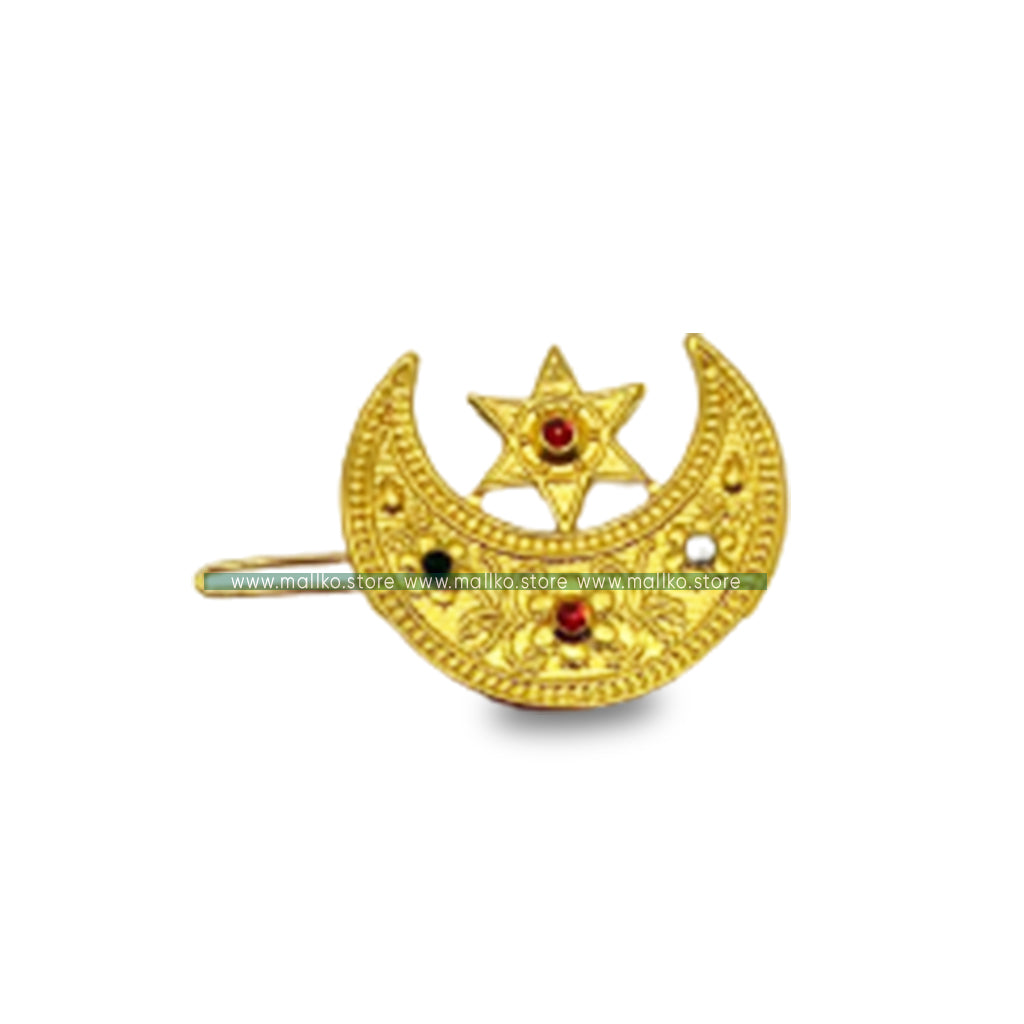 Nepali Chandrama hair clip gold look design
