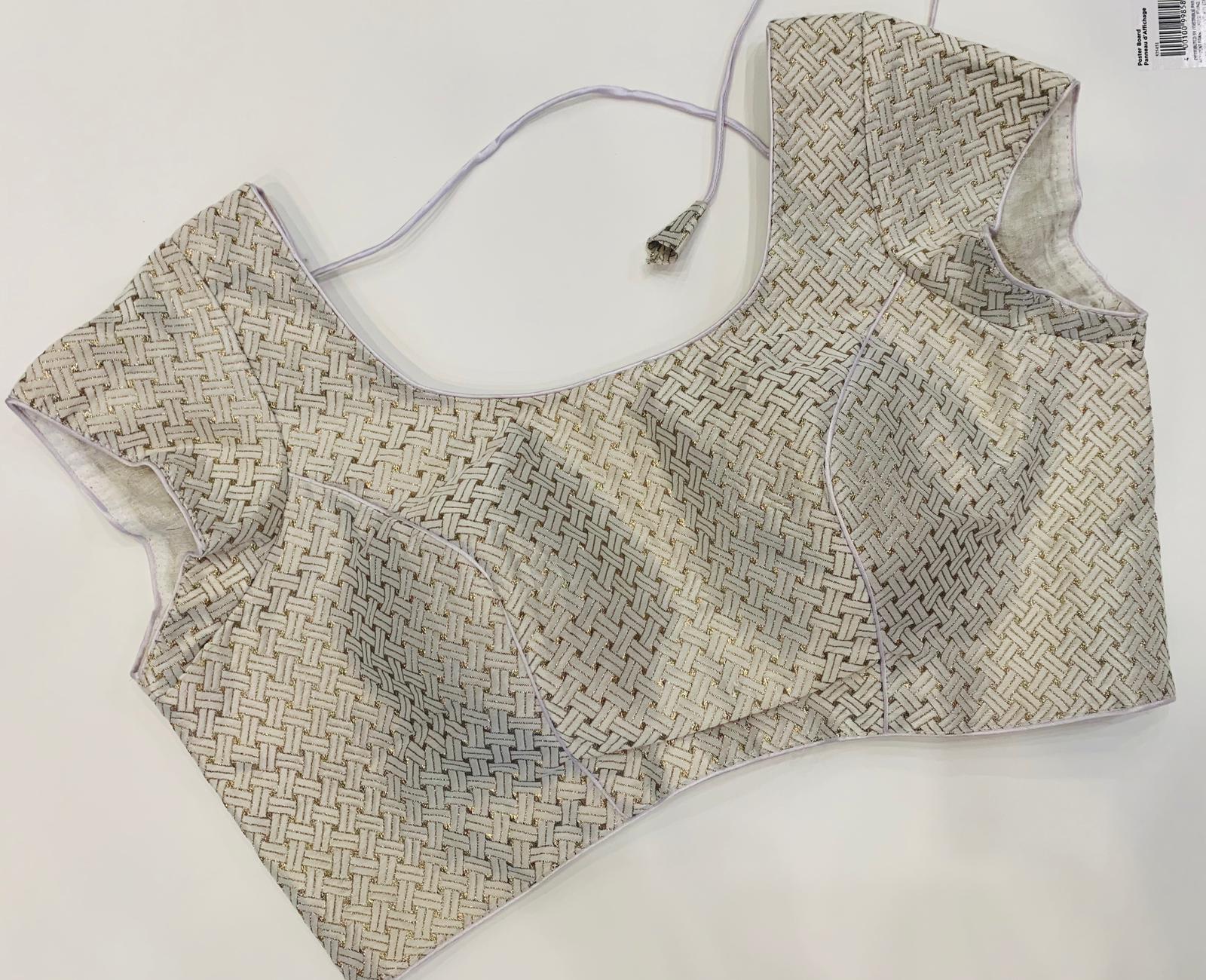 Ultra Satin Sari with Stitched and Unstitched Blouse