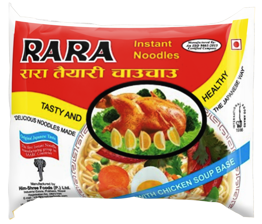 Rara instant noodles chicken soup base