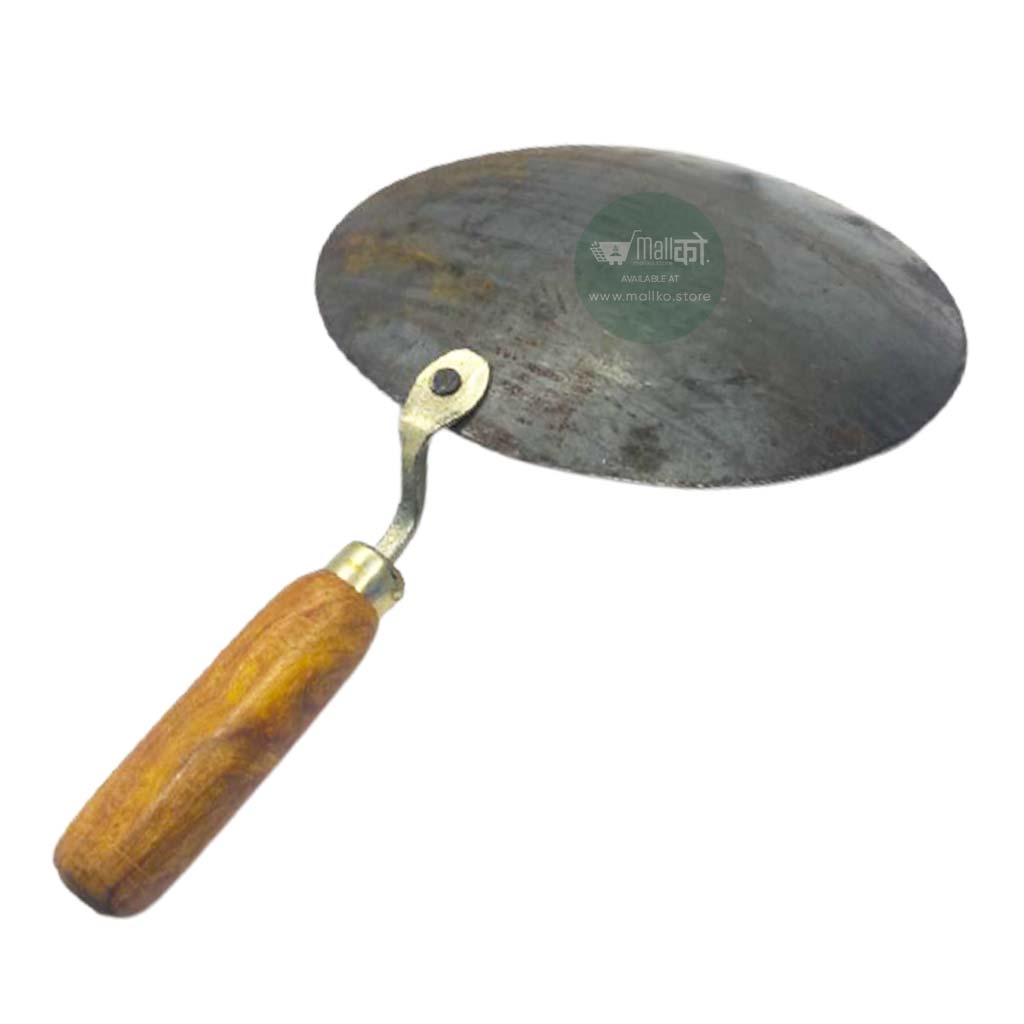 Tawa Roti Maker Heavy Iron Tawa with Wooden Handle – Roti Tawa | Mallko Nepali Store ...