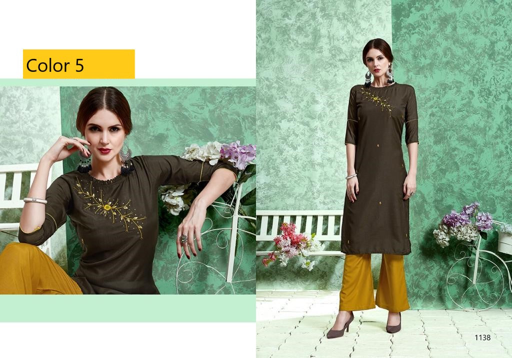 Muslin Palazzo with Decorated Kurti