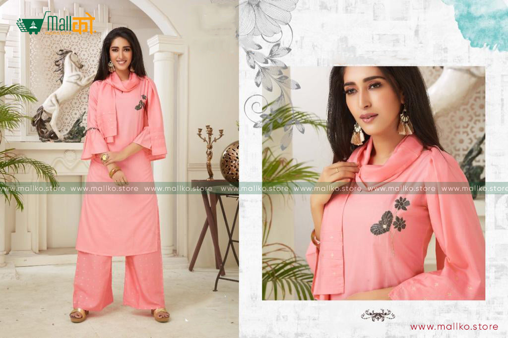 Stylish Bollywood Kurti with Palazzo & Dupatta