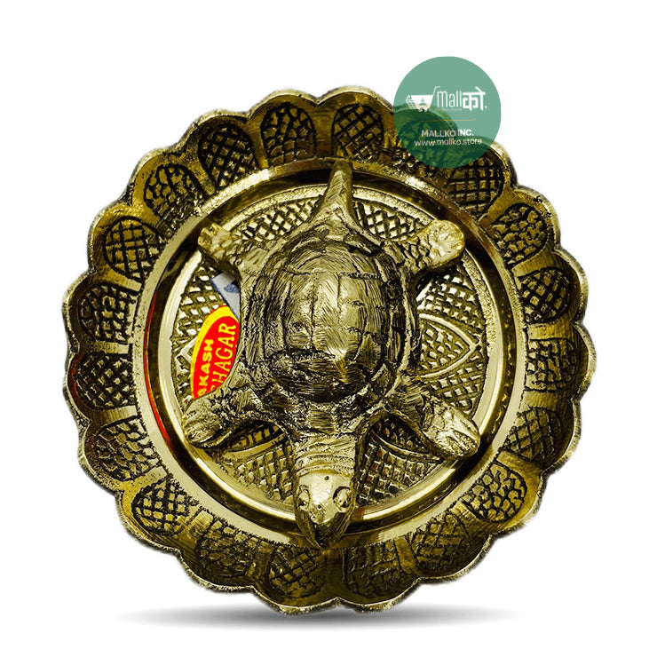Auspicious Turtle Puja Plate Set