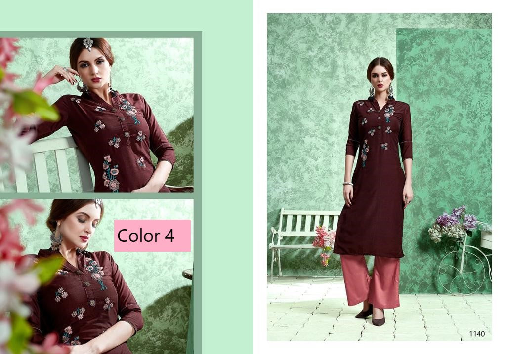 Fancy Pattern Kurti with Palazzo Pants